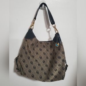 Vintage Dooney and Bourke Canvas Leather Tote